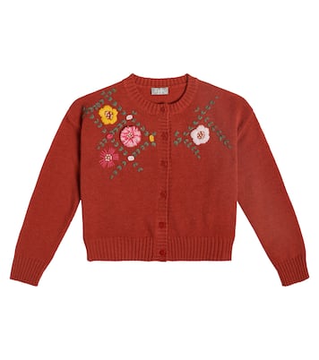 Embroidered wool cardigan | Il Gufo