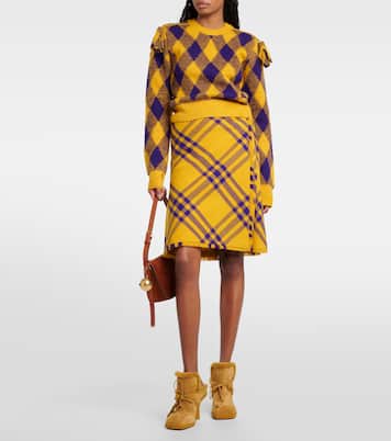 Pullover Argyle in lana jacquard | Burberry