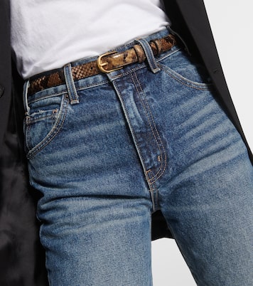 Jane 20mm snake-effect leather belt | Nili Lotan