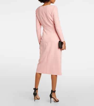 Gathered jersey midi dress | Carolina Herrera