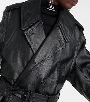 Trench Cocoon in pelle | Balenciaga