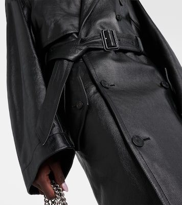 Trench Cocoon in pelle | Balenciaga