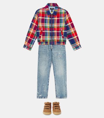 Plaid cotton jacket | Polo Ralph Lauren Kids