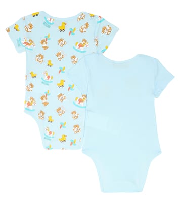 Bébé – Set de 2 bodys imprimés en coton | Moschino Kids