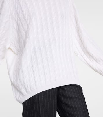 Jersey en punto trenzado de lana y cachemir | Jardin des Orangers