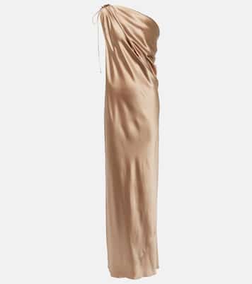 One-Shoulder-Robe Opera aus Seidensatin | Max Mara