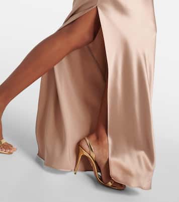 One-Shoulder-Robe Opera aus Seidensatin | Max Mara