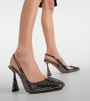 Escarpins Amore en cuir à cristaux | Aquazzura