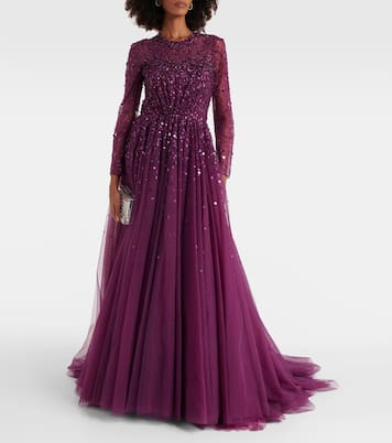 Robe longue Constantine en tulle | Jenny Packham