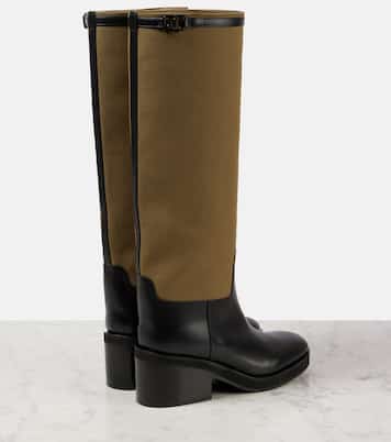 Stiefel Yasmin aus Leder und Canvas | Jimmy Choo
