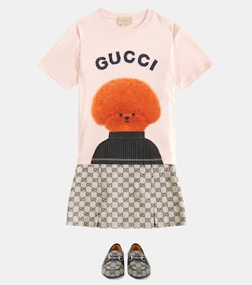 Horsebit GG Canvas loafers | Gucci Kids