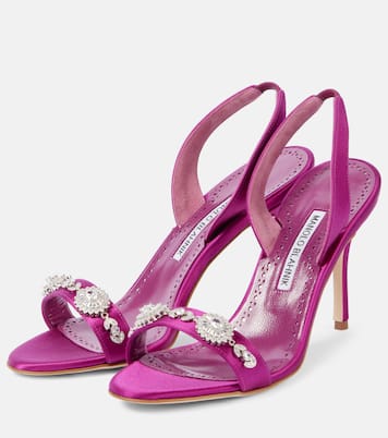Sandali Lamisan in raso con cristalli | Manolo Blahnik