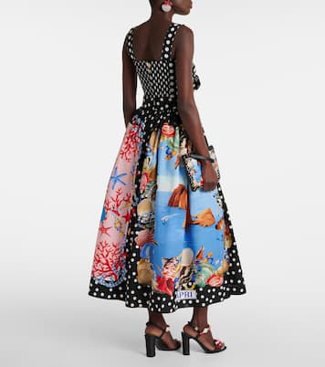 Gonna midi Capri in cotone con stampa | Dolce&Gabbana