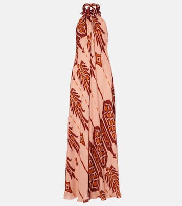 Bedruckte Robe aus Seide | Johanna Ortiz