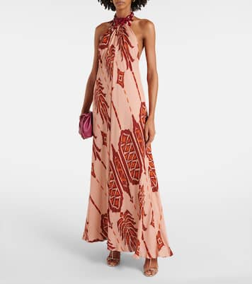 Bedruckte Robe aus Seide | Johanna Ortiz