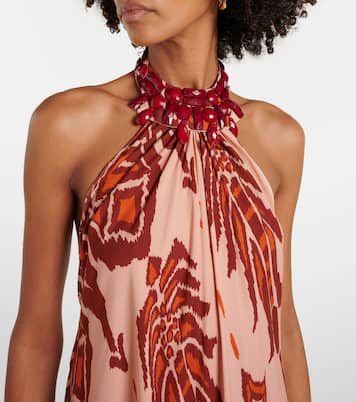 Bedruckte Robe aus Seide | Johanna Ortiz