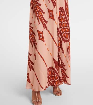 Bedruckte Robe aus Seide | Johanna Ortiz