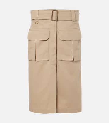 Falda sahariana midi de gabardina | Chloé