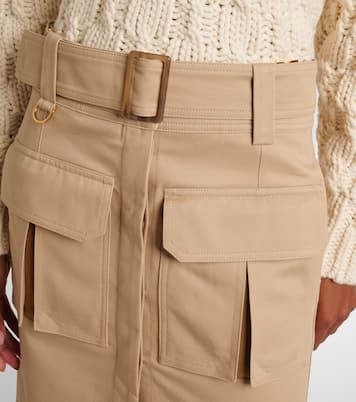 Falda sahariana midi de gabardina | Chloé