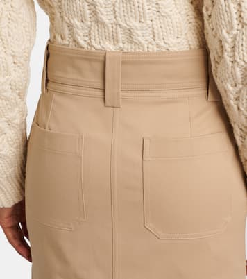 Falda sahariana midi de gabardina | Chloé
