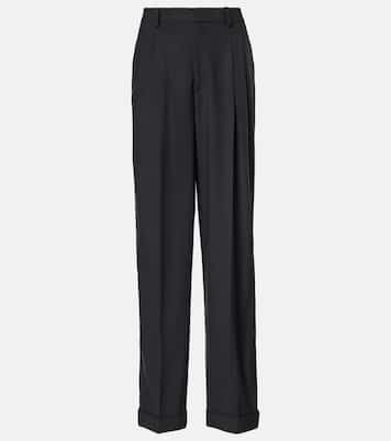 High-rise wool-blend straight pants | Polo Ralph Lauren