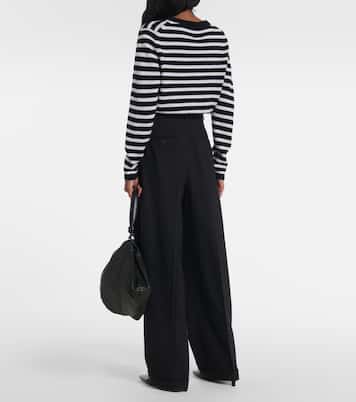High-rise wool-blend straight pants | Polo Ralph Lauren