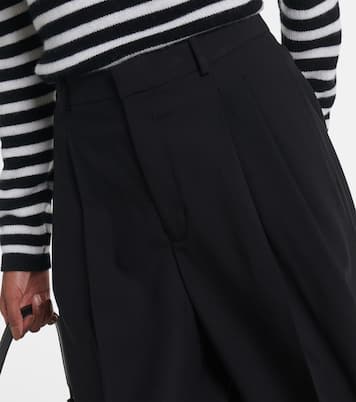 High-rise wool-blend straight pants | Polo Ralph Lauren
