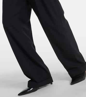 High-rise wool-blend straight pants | Polo Ralph Lauren