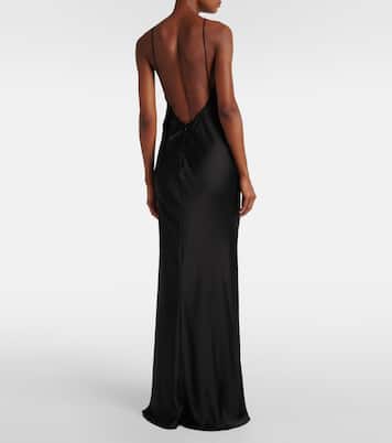 Open-back satin gown | The New Arrivals Ilkyaz Ozel