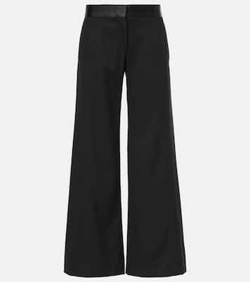 Side Panel wool-blend wide-leg pants | Victoria Beckham