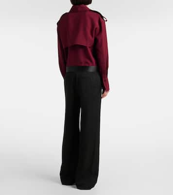 Side Panel wool-blend wide-leg pants | Victoria Beckham