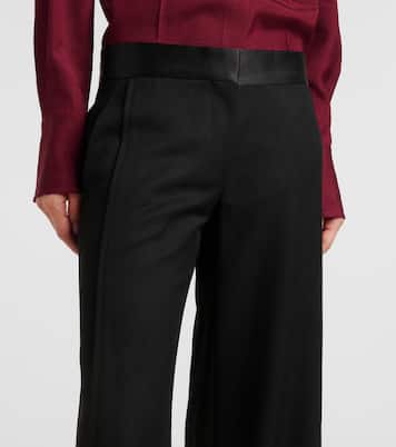 Side Panel wool-blend wide-leg pants | Victoria Beckham