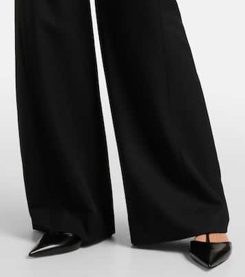 Side Panel wool-blend wide-leg pants | Victoria Beckham