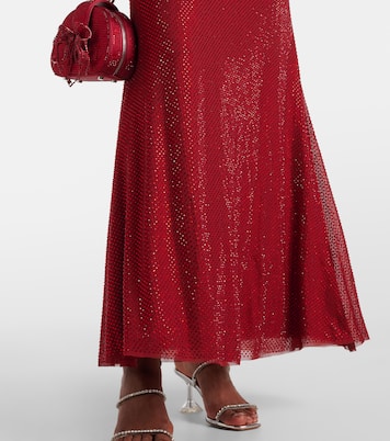 Maxikleid mit Kristallen | Self-Portrait