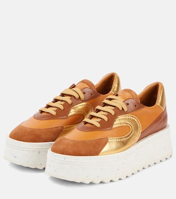 Awake leather platform sneakers | Clergerie