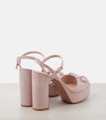 115 VLogo patent leather platform sandals | Valentino Garavani