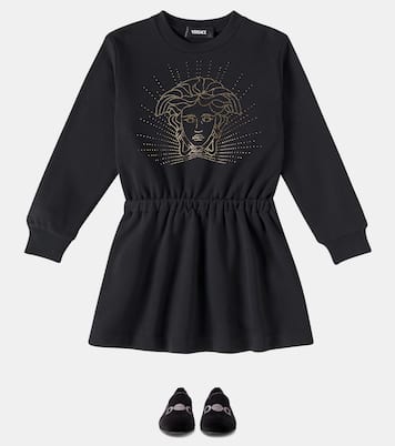 Medusa '95 embroidered velvet loafers | Versace Kids