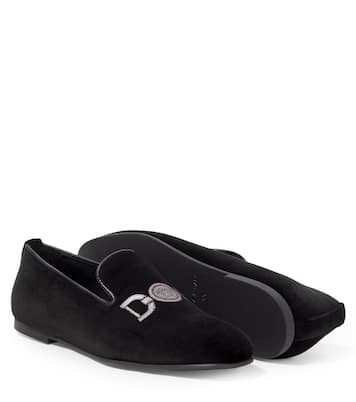 Medusa '95 embroidered velvet loafers | Versace Kids
