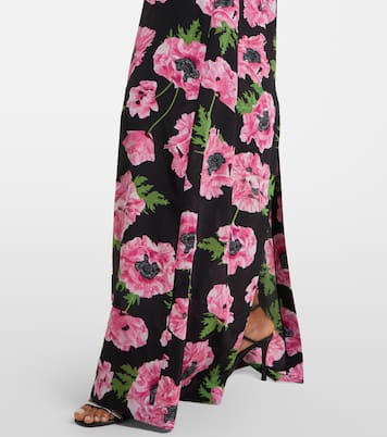 Abito lungo in seta con stampa floreale | Stella McCartney