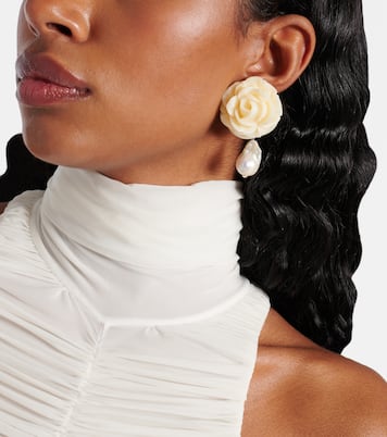 Boucles d’oreilles Rose en argent sterling et perles d’eau douce | Magda Butrym