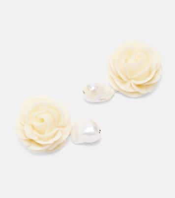 Boucles d’oreilles Rose en argent sterling et perles d’eau douce | Magda Butrym