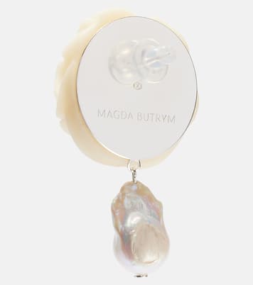 Boucles d’oreilles Rose en argent sterling et perles d’eau douce | Magda Butrym