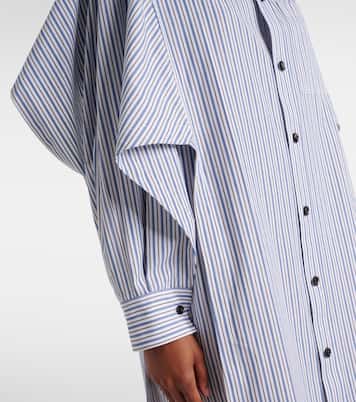 Robe chemise rayée en coton | Bottega Veneta