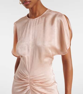 Abito midi in jacquard di raso | Victoria Beckham