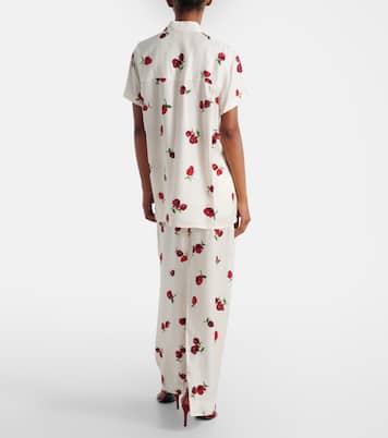 Camicia Keefe in twill con stampa | Khaite