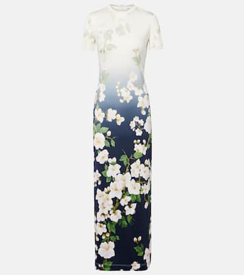 Abito lungo con stampa floreale | Oscar de la Renta