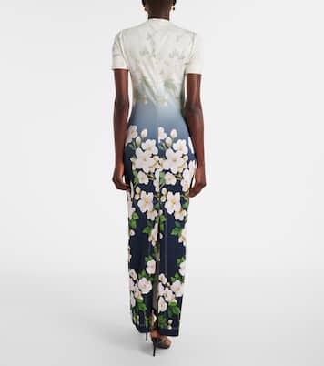 Abito lungo con stampa floreale | Oscar de la Renta