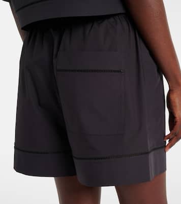 Shorts en popelín de algodón bordados | Róhe