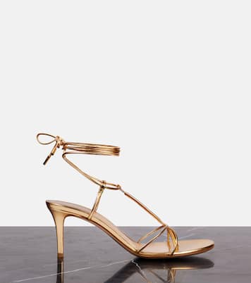 Sandalen 70 aus Metallic-Leder | Gianvito Rossi