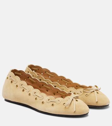 Balfy bow-detail suede ballet flats | Isabel Marant